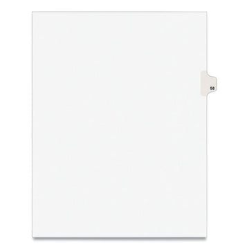 Avery® Preprinted Legal Exhibit Side Tab Index Dividers, Avery Style, 10-tab, 58, 11 X 8.5, White, 25-pack, (1058) freeshipping - TVN Wholesale